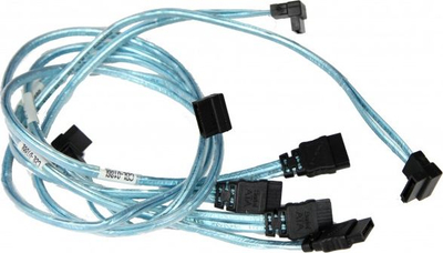 Сет кабли SATA SuperMicro CBL-0186L, 23cm, син