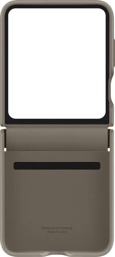 Mbulesë Samsung Galaxy Z Flip5 EF-VF731, ECO-Leather flap, gri kafe