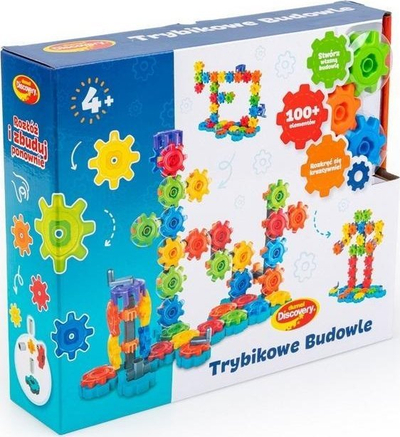 Set ndërtimi DUMEL Construction Gear Blocks, mbi 100 pjesë, me shumë ngjyra