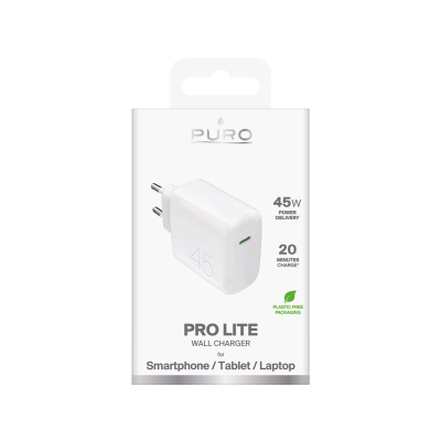 Karikues muri Puro Pro Lite, 45W, USB C, i bardhë