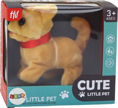 Lodër qenush interaktiv Doggie LEAN Toys, ecën dhe leh, bezhë