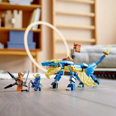 Set lodër LEGO Ninjago 71760 Jay's Stormy Dragon EVO, 140 pjesë