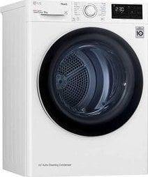 Сушара за алишта LG Eco Hybrid Dual Inverter RH80V3AV6N, 8 kg, топлинска пумпа, бела