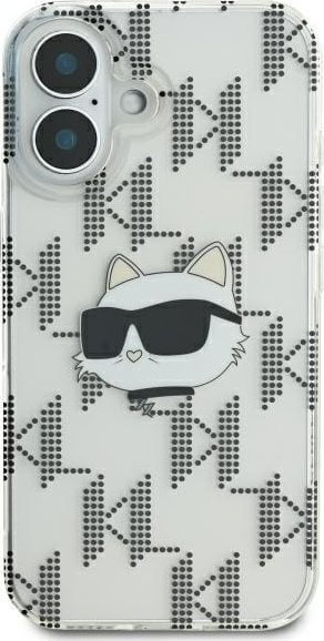 Mbulesë telefoni Karl Lagerfeld KLHCP16SHKLPCHT, për iPhone 16 6.1", e tejdukshme, e fortë