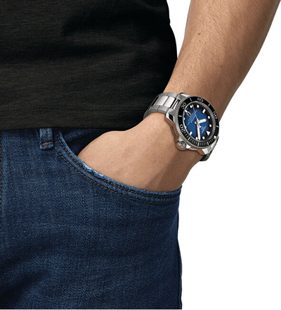 Orë për meshkuj Tissot Seastar 2000 Professional Powermatic 80, e argjendtë