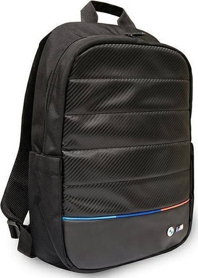 Çantë shpine BMW M Series Carbon Tricolor për laptop 16\", kundër vjedhjes, e zezë