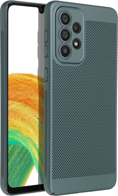 Maskë telefoni Tok Breezy për Samsung Galaxy A33 5G, plastike, me vrima, jeshile