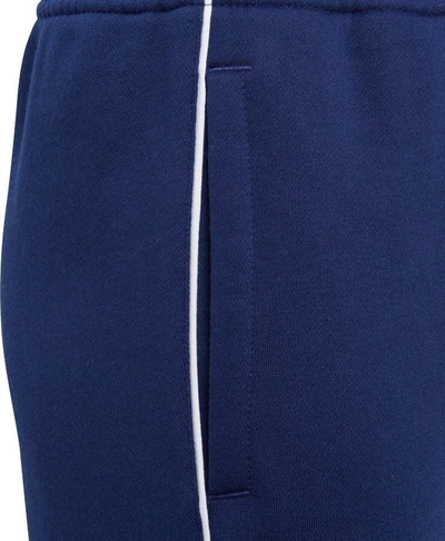 Pantallona sportive adidas Core 18 Jr CV3958, me mansoleta, xhepa anësorë, blu navy