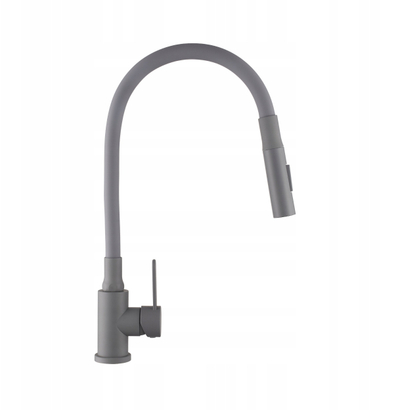 Rubinet kuzhine Invena Dalis BZ-64-005, montim në banak, një levë, gri