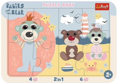 Puzzle me kornizë Trefl Sweet Babaski, për foshnja, shumëngjyrësh