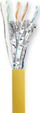 Мрежен кабел Vivolink PROCAT40, 40 m, Cat6a F FTP, жолт