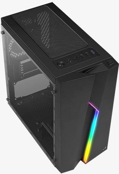 Kasë për kompjuter Aerocool Mini Bolt RGB, Micro ATX, 31.8cm, e zezë
