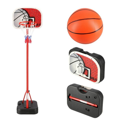 Kosh basketbolli NILS ZDK881G, për kalamaj, me lartësi që rregullohet, i kuq