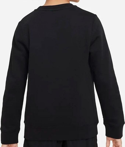 Bluzë duks Nike Sportswear Logo për çuna, me fleece, e zezë