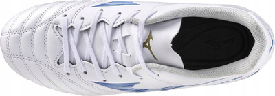 Këpucë futbolli për fëmijë Mizuno Monarcida Neo III Select Jr FG, nr 37, fushë natyrale, të bardha