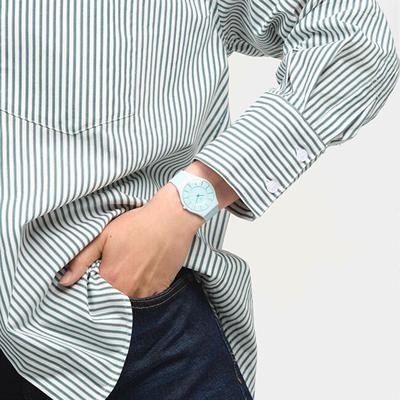Orë dore për femra Swatch Turquoise Lightly SS08G107, e gjelbër