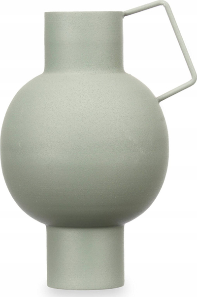Vazo dekorative Giftdecor Convex, çelik, 23cm, jeshile pastel
