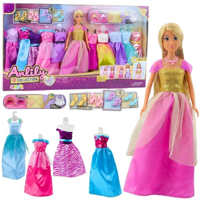 Set kukullë Anlily Collection, 24 pjesë, rreth 30 cm, shumëngjyrësh