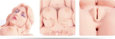 Masturbator trupor Kokos Victoria Real Doll, kanale vaginale dhe anale, trup si i gjallë, ngjyrë lëkure