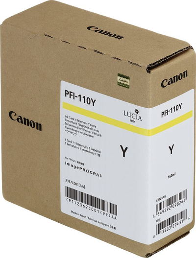 Bojë printeri Canon PFI-110Y, 160 ml, e verdhë