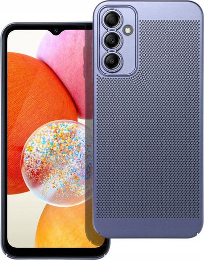 Kapak telefoni Breezy Back Case për Samsung Galaxy A14 4G 5G, plastikë, me vrima, blu