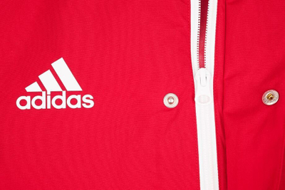 Jaka për kalamoj Adidas Entrada 22 All-Weather Jr IK4013, me kapuç, poliestër i ricikluar, blu