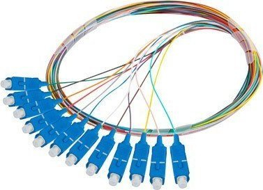 Set pigtail fibër optike Lanberg SM SC UPC G657A1, 12x2m, multicolor