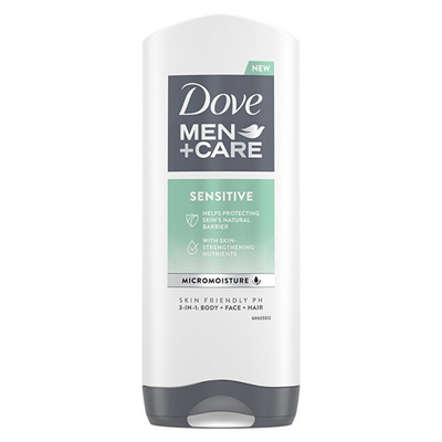 Xhel dushi Dove Men + Care Sensitive 3 në 1 kDKR8993, 400 ml