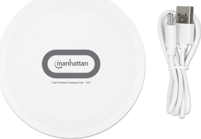 Karikues pa tela Manhattan Wireless Qi, 15W, i zi