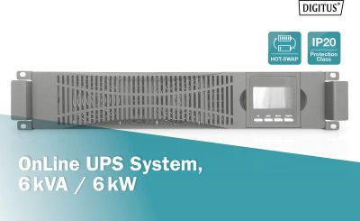 UPS online Digitus DN-170107, 6 kVA 6 kW, rack tower, i zi