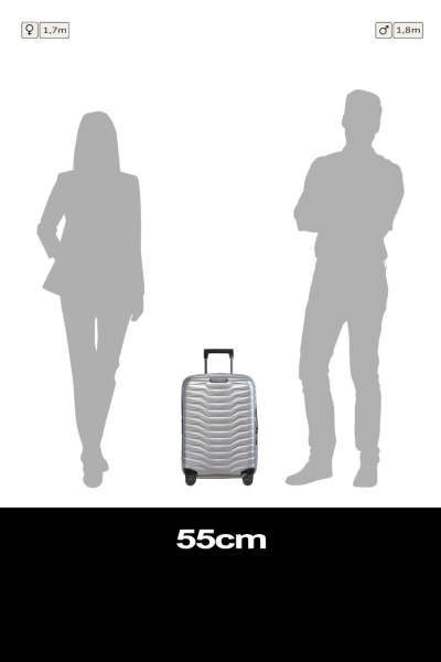 Valixhe Hard Me 4 Rrota Samsonite Proxis 55/20 Ngjyrë Argjend