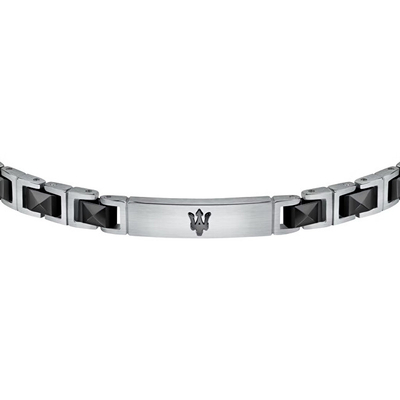 Byzylyk për meshkuj Maserati Ceramic JM420ATI06, i argjendtë/ i zi
