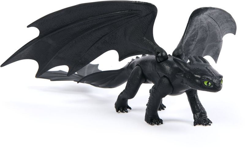 Figurë lodër DRAGONS Toothless, 30 cm, How to Train Your Dragon, e zezë