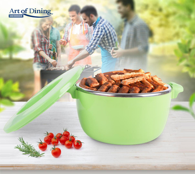 Kaserolë termike Heinner Nova, 6L, çelik inox, jeshile portokalli