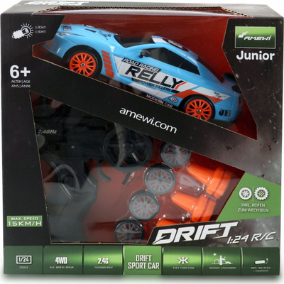 Makinë sportive me telekomandë Amewi Drift Sports Car, 1:24, 4WD, 2.4 GHz, e gjelbër