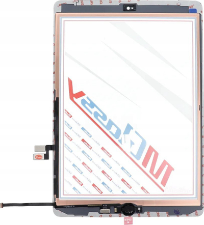 Set zëvendësues MUSTTBY për iPad 8, touchscreen me buton Home, ngjitëse e pasme, i bardhë