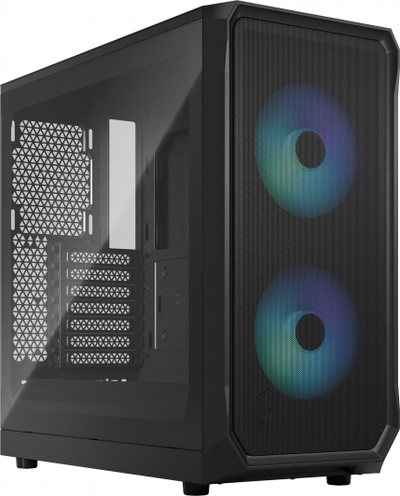 Kasë Fractal Design Focus 2 RGB, e zezë, Midi Tower