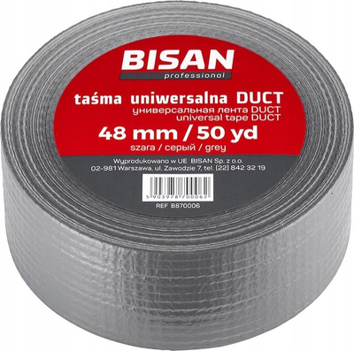 Зајакната изолациона лента Bisan Universal, 50m, 48mm, сива