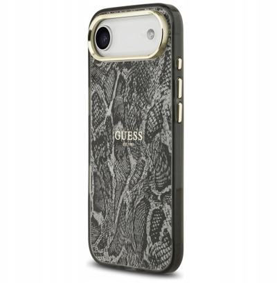 Mbulesë telefoni Guess Python Pattern MagSafe, për iPhone 17 Air iPhone 17 Pro, e zezë