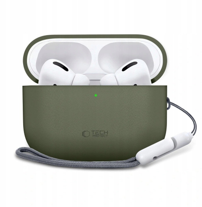 Kapak silikoni Targus Tech-Protect për Apple AirPods Pro 3, kapaku i karikimit, jeshile ulliri