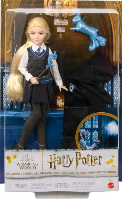 Kukull Mattel Harry Potter Luna Lovegood, koleksionuese, me Patronus, shumëngjyrëshe