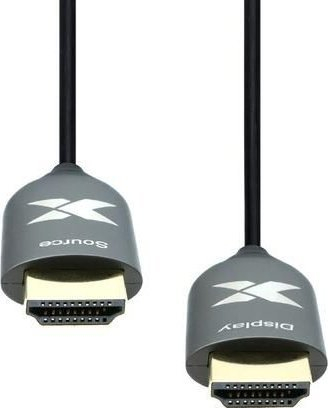 Кабел HDMI ProXtend 2.0 AOC, 4K 60Hz, оптичко влакно, сив