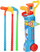 Lodër golfi LeanToys Super Golf Set, 20 pjesë, me karrocë, shumëngjyrëshe