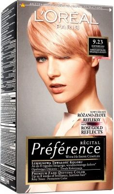 Ngjyrë flokësh L’Oreal Paris Recital Preference 9.23 Pure Rose, bojë e përhershme, rozë e ftohtë