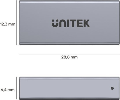 Adapter USB Unitek A1036GY, USB C në USB C, 8K, 240W, argjendtë