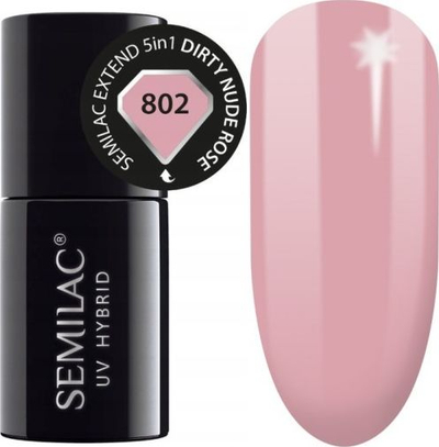Llak gjeli Semilac UV Hybrid Extend 5in1 802, 7ml, rozë nude