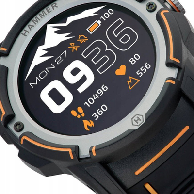 Smartwatch myPhone Hammer Watch Plus, 1.35", Bluetooth, i zi me portokalli