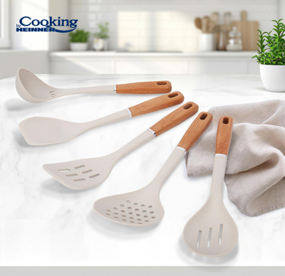 Shpatull kuzhine silikoni Heinner Culinary, 36×9 cm, e kuqe