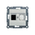 Prizë telefonike Hager Lumina WL2010, RJ11 RJ12, polar white
