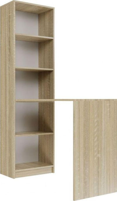 Topeshop R50 Компјутерско Биро со Полица, Oak